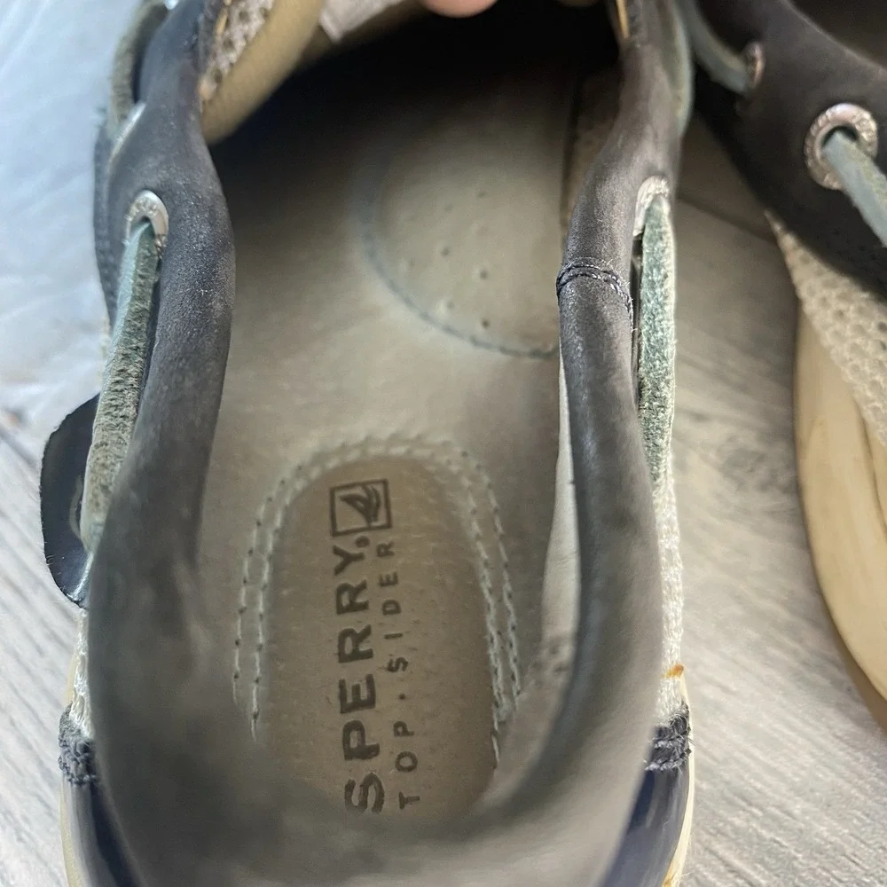 Sperry Shoes Womens 7.5 M Blue Leather Top Sider Casual Sneakers Boat Preppy